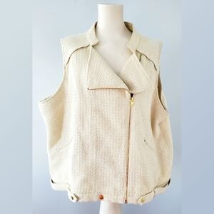 Spirited by Ralph Duke Ivory Vest Plus Size